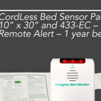 System includes (1) 433-EC Cordless Monitor & (1) GBT-RI 10in x 30in Cordless Bed Pad433-EC Cordless monitor has low, medium, and high volume settingsGBT-RI is a 10in x 30in Cordless Bed Pad that will send a signal to the monitor